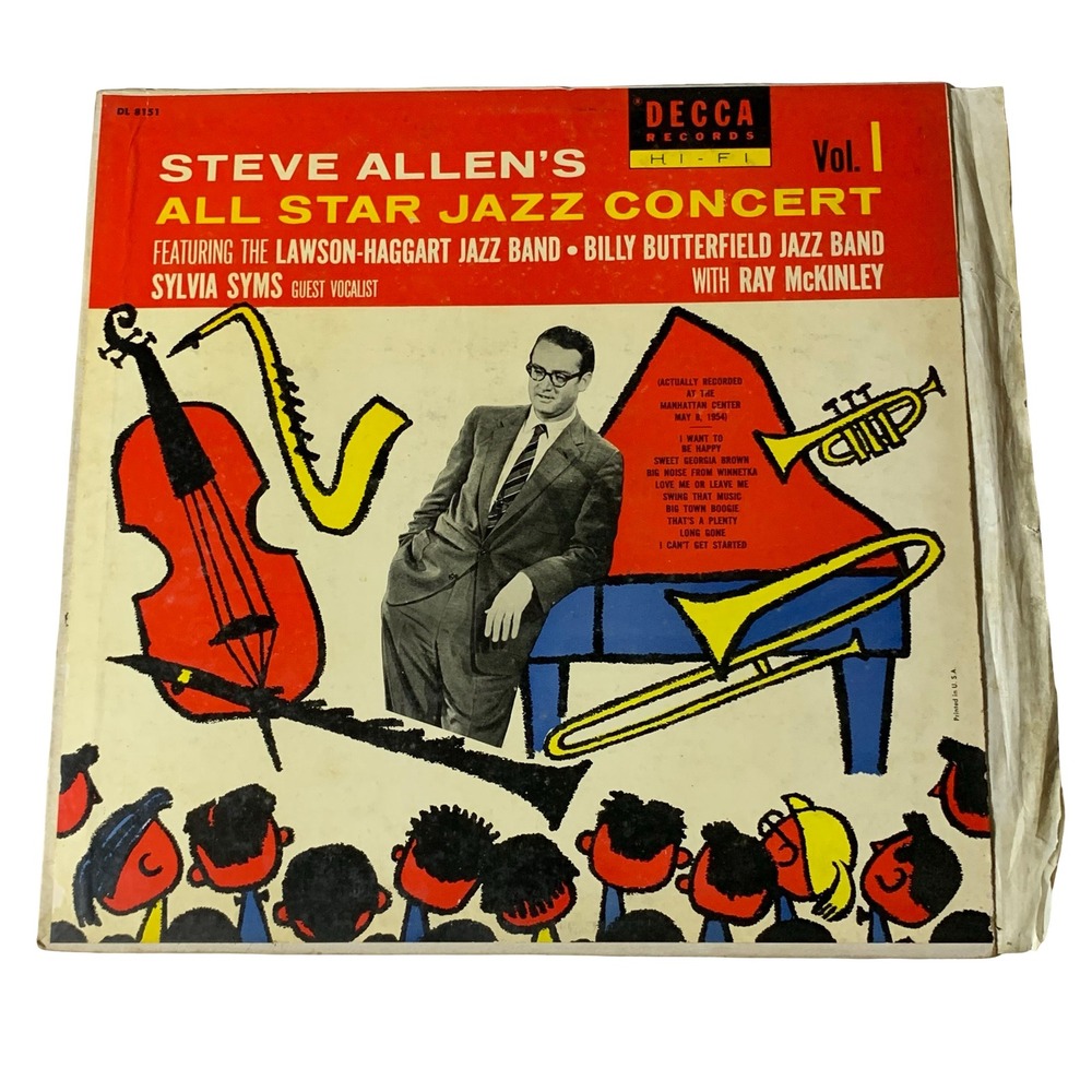 Steve Allen All Star Jazz Concert Vol 1 Vinyl LP Decca Lawson-Haggart Band